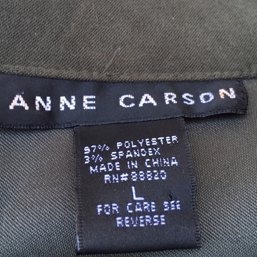Anne Carson Dark green long sleeve blouse - Picture 5 of 5